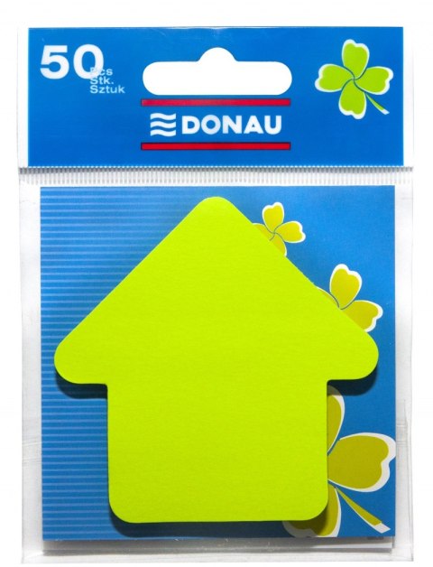 Bloczek samoprzylepny DONAU, 1x50 kart., strzałka, zawieszka, zielony Bloczek samoprzylepny DONAU, 1x50 kart., strzałka, zawieszka, zielony