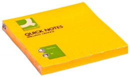 Bloczek samoprzylepny Q-CONNECT Brilliant, 76x76mm, 1x80 kart., pomarańczowy