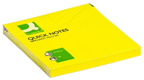 Bloczek samoprzylepny Q-CONNECT Brilliant, 76x76mm, 1x80 kart., żółty