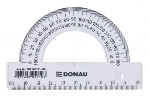 Kątomierz DONAU, 10cm, 180°, transparentny Kątomierz DONAU, 10cm, 180°, transparentny