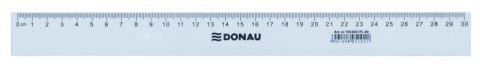 Linijka DONAU, 30cm, transparentna Linijka DONAU, 30cm, transparentna
