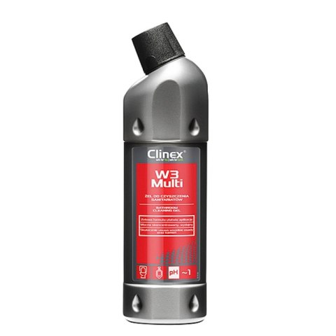 Preparat CLINEX W3 Multi, do mycia sanitariatów i łazienek, skoncentrowany, 1l Preparat CLINEX W3 Multi, do mycia sanitariatów i łazienek, skoncentrowany, 1l