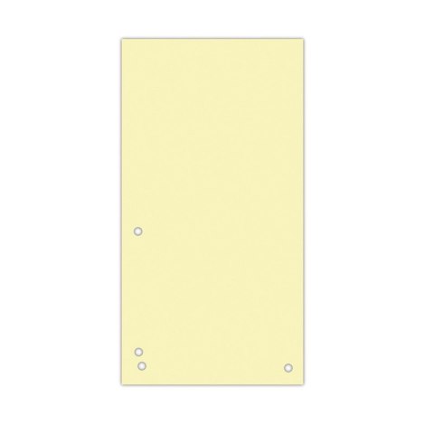 Przekładki DONAU, karton, 1/3 A4, 235x105mm, 100szt., żółte