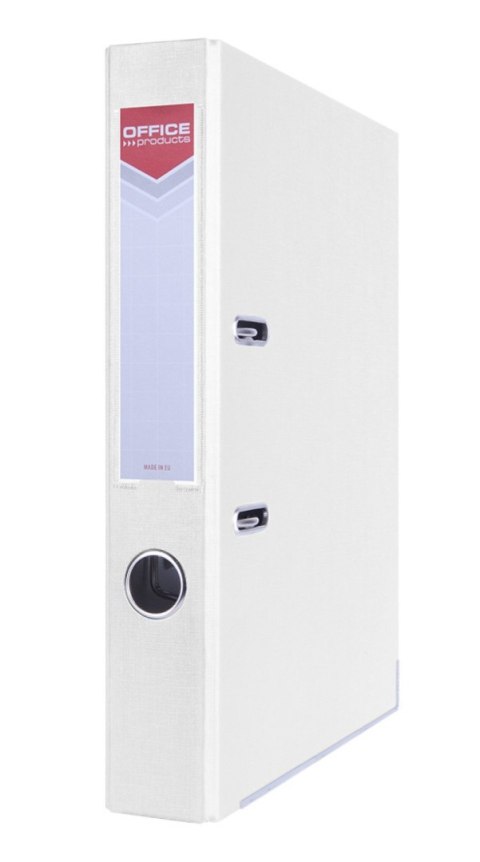 Segregator OFFICE PRODUCTS Officer z szyną, PP, A4/55mm, biały Segregator OFFICE PRODUCTS Officer z szyną, PP, A4/55mm, biały