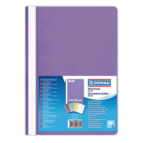 Skoroszyt DONAU, PP, A4, standard, 120/180mikr., fioletowy Skoroszyt DONAU, PP, A4, standard, 120/180mikr., fioletowy