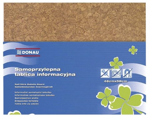 Tablica informacyjna DONAU, 58x46cm, samoprzylepna, brązowa Tablica informacyjna DONAU, 58x46cm, samoprzylepna, brązowa