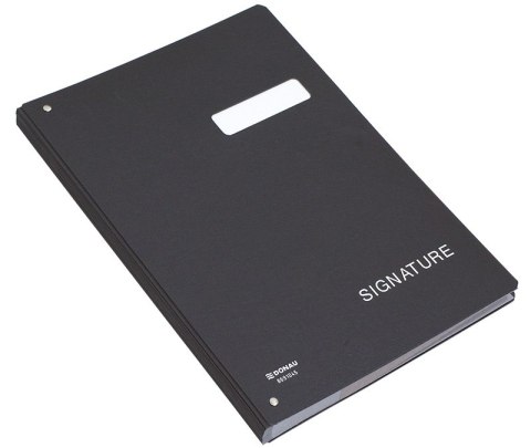 Teczka do podpisu DONAU, karton, A4, 450gsm, 20-przegr., czarna Teczka do podpisu DONAU, karton, A4, 450gsm, 20-przegr., czarna