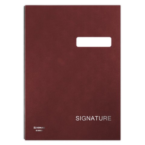Teczka do podpisu DONAU, karton/PP, A4, 450gsm, 20-przegr., bordowa Teczka do podpisu DONAU, karton/PP, A4, 450gsm, 20-przegr., bordowa