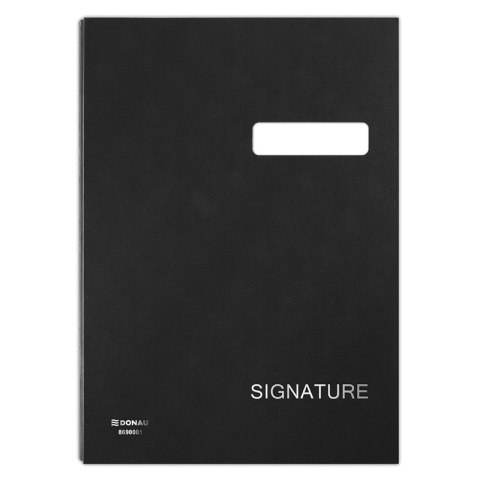 Teczka do podpisu DONAU, karton/PP, A4, 450gsm, 20-przegr., czarna Teczka do podpisu DONAU, karton/PP, A4, 450gsm, 20-przegr., czarna