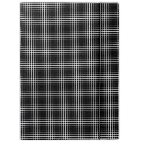 Teczka z gumką DONAU, karton, A4, 400gsm, 3-skrz., czarna w kratę Teczka z gumką DONAU, karton, A4, 400gsm, 3-skrz., czarna w kratę
