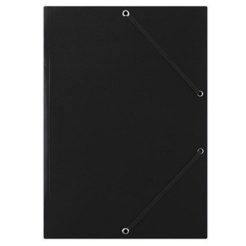 Teczka z gumką DONAU, karton, A4, 400gsm, 3-skrz., czarna Teczka z gumką DONAU, karton, A4, 400gsm, 3-skrz., czarna