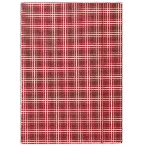 Teczka z gumką DONAU, karton, A4, 400gsm, 3-skrz., czerwona w kratę Teczka z gumką DONAU, karton, A4, 400gsm, 3-skrz., czerwona w kratę
