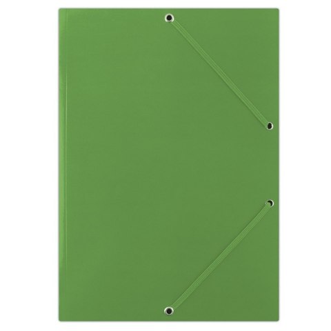 Teczka z gumką DONAU, karton, A4, 400gsm, 3-skrz., zielona Teczka z gumką DONAU, karton, A4, 400gsm, 3-skrz., zielona
