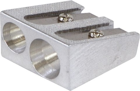 Temperówka DONAU, aluminiowa, podwójna, srebrna Temperówka DONAU, aluminiowa, podwójna, srebrna