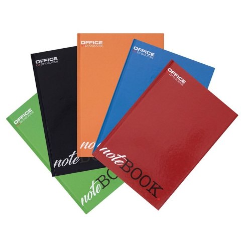 Brulion OFFICE PRODUCTS, A4, w linie, 96 kart., mix kolorów Brulion OFFICE PRODUCTS, A4, w linie, 96 kart., mix kolorów