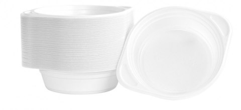 Flaczarka plastikowa OFFICE PRODUCTS, 500ml, śr. 16cm, 100 szt., biała Flaczarka plastikowa OFFICE PRODUCTS, 500ml, śr. 16cm, 100 szt., biała
