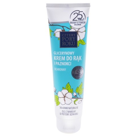 Krem do rąk CZTERY PORY ROKU Bawełna, glicerynowy, 130ml Krem do rąk CZTERY PORY ROKU Bawełna, glicerynowy, 130ml