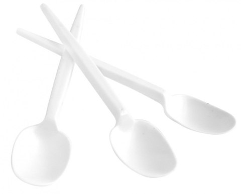 Łyżeczka plastikowa OFFICE PRODUCTS, 12cm, 100 szt., biała Łyżeczka plastikowa OFFICE PRODUCTS, 12cm, 100 szt., biała