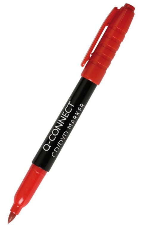 Marker do płyt CD/DVD Q-CONNECT, 1mm (linia), czerwony Marker do płyt CD/DVD Q-CONNECT, 1mm (linia), czerwony
