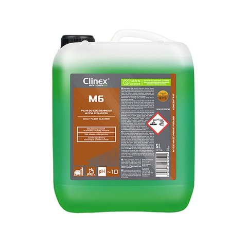 Płyn CLINEX M6, do codziennego mycia posadzek, 5l Płyn CLINEX M6, do codziennego mycia posadzek, 5l