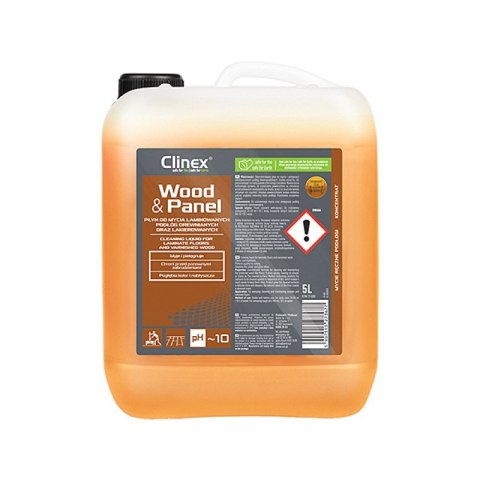 Płyn CLINEX Wood&Panel, do mycia laminowanych podłóg drewnianych i lakierowanych, 5l Płyn CLINEX Wood&Panel, do mycia laminowanych podłóg drewnianych i lakierowanych, 5l