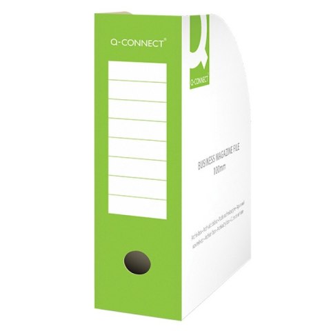 Pojemnik na dokumenty Q-CONNECT, karton, otwarte, A4/100mm, zielone Pojemnik na dokumenty Q-CONNECT, karton, otwarte, A4/100mm, zielone