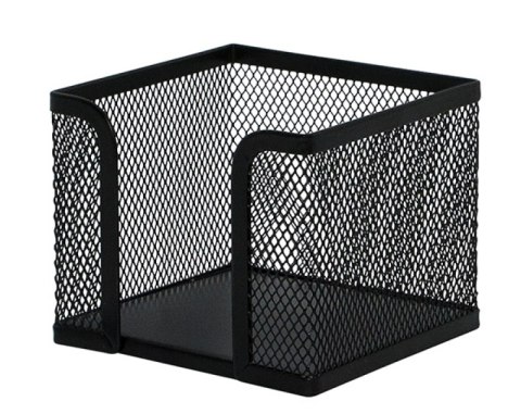 Pojemnik na karteczki Q-CONNECT Office Set, metalowy, czarny Pojemnik na karteczki Q-CONNECT Office Set, metalowy, czarny