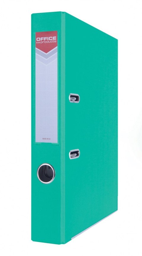 Segregator OFFICE PRODUCTS Officer z szyną, PP, A4/55mm, turkusowy Segregator OFFICE PRODUCTS Officer z szyną, PP, A4/55mm, turkusowy