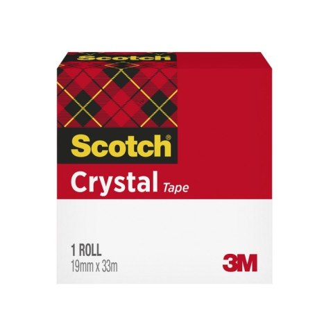 Taśma biurowa SCOTCH® Crystal Clear (600), transparentna, 19mm, 33m, w pudełku Taśma biurowa SCOTCH® Crystal Clear (600), transparentna, 19mm, 33m, w pudełku