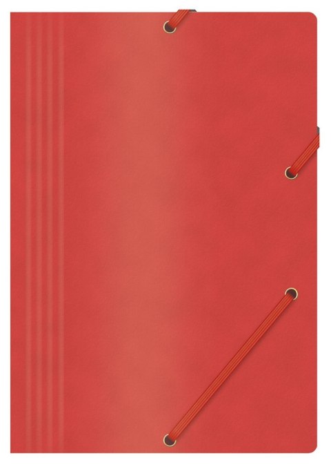 Teczka z gumką OFFICE PRODUCTS, preszpan, A4, 390gsm, 3-skrz., czerwona Teczka z gumką OFFICE PRODUCTS, preszpan, A4, 390gsm, 3-skrz., czerwona
