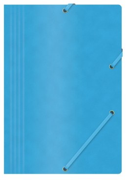 Teczka z gumką OFFICE PRODUCTS, preszpan, A4, 390gsm, 3-skrz., niebieska
