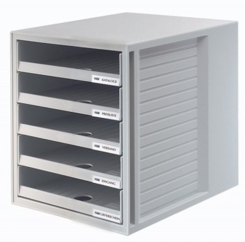 Zestaw 5 szufladek HAN CabinetSet, polistyren, A4, otwarte, szary Zestaw 5 szufladek HAN CabinetSet, polistyren, A4, otwarte, szary