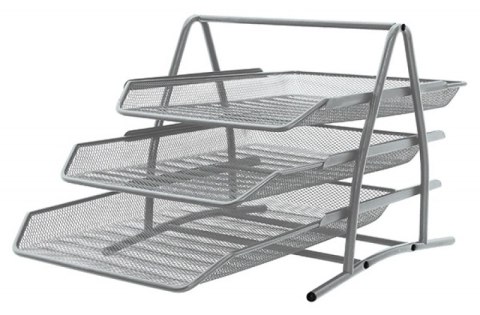 Zestaw na biurko Q-CONNECT Office Set, metalowy, 3 szufladki, srebrny Zestaw na biurko Q-CONNECT Office Set, metalowy, 3 szufladki, srebrny