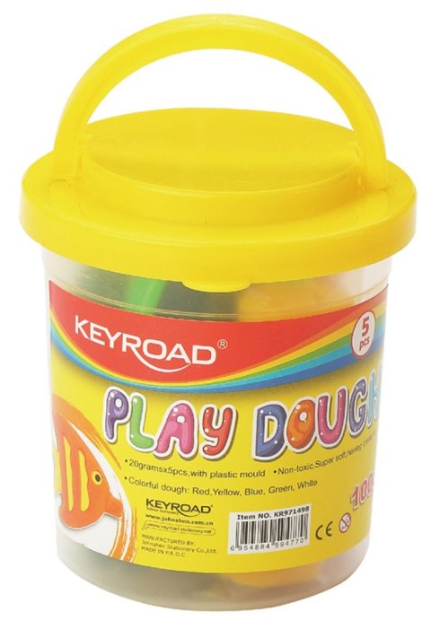 Ciastolina KEYROAD, 5szt., z foremkami, mix kolorów Ciastolina KEYROAD, 5szt., z foremkami, mix kolorów