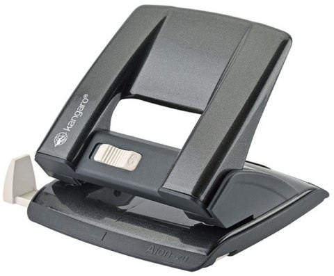 Dziurkacz KANGARO Aion-20/S, dziurkuje do 20 kartek, metalowy, w pudełku PP, metaliczny szary Dziurkacz KANGARO Aion-20/S, dziurkuje do 20 kartek, metalowy, w pudełku PP, metaliczny szary