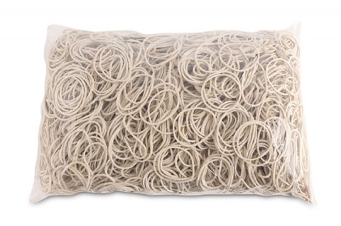 Gumki recepturki OFFICE PRODUCTS, średnica 40mm, 1,5x1,5mm, 60% kauczuku, 1000g, zgrzewka, białe Gumki recepturki OFFICE PRODUCTS, średnica 40mm, 1,5x1,5mm, 60% kauczuku, 1000g, zgrzewka, białe
