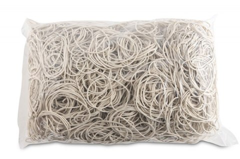 Gumki recepturki OFFICE PRODUCTS, średnica 50mm, 1,5x1,5mm, 60% kauczuku, 1000g, zgrzewka, białe Gumki recepturki OFFICE PRODUCTS, średnica 50mm, 1,5x1,5mm, 60% kauczuku, 1000g, zgrzewka, białe
