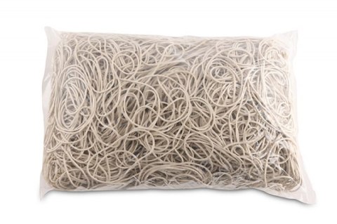 Gumki recepturki OFFICE PRODUCTS, średnica 50mm, 1,5x3mm, 60% kauczuku, 1000g, zgrzewka, białe Gumki recepturki OFFICE PRODUCTS, średnica 50mm, 1,5x3mm, 60% kauczuku, 1000g, zgrzewka, białe