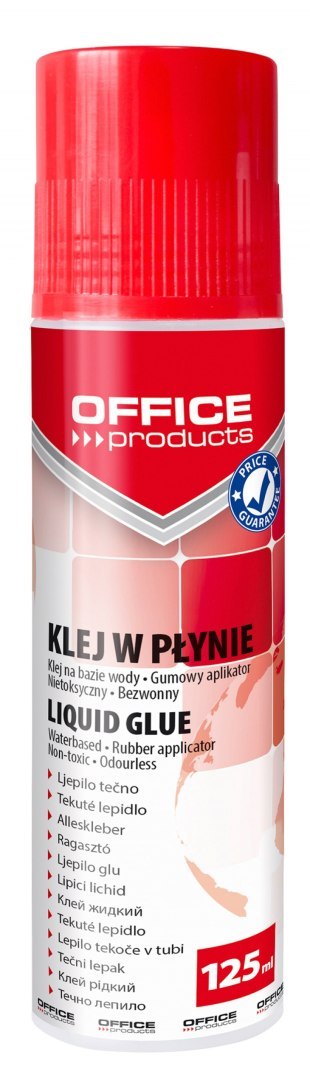 Klej w płynie OFFICE PRODUCTS, biurowy, 125ml, transparentny Klej w płynie OFFICE PRODUCTS, biurowy, 125ml, transparentny
