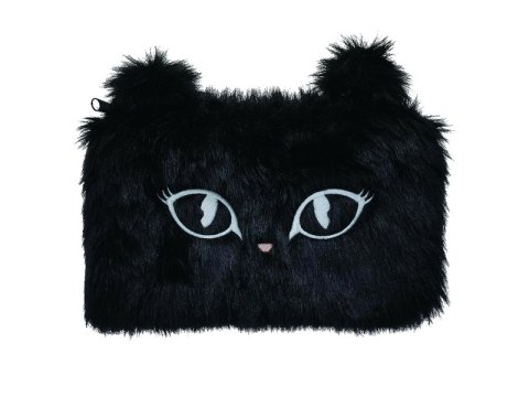 Piórnik saszetka KEYROAD Memoris Fluffy, kot, włochata, czarna Piórnik saszetka KEYROAD Memoris Fluffy, kot, włochata, czarna
