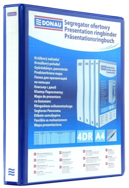 Segregator ofertowy DONAU, PP, A4/4RD/40, niebieski