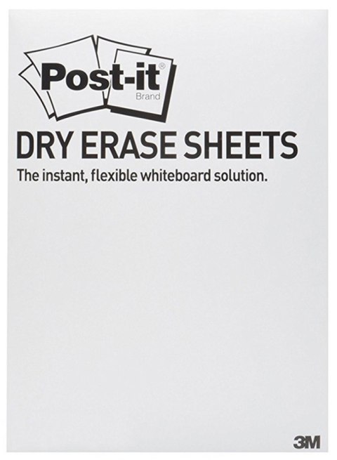 Suchościeralna folia w arkuszach POST-IT® Dry Erase (DEFPACKL-EU), 28x39cm, 15ark., białe Suchościeralna folia w arkuszach POST-IT® Dry Erase (DEFPACKL-EU), 28x39cm, 15ark., białe