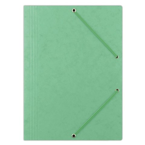 Teczka z gumką DONAU, preszpan, A4, 390gsm, 3-skrz., jasnozielona Teczka z gumką DONAU, preszpan, A4, 390gsm, 3-skrz., jasnozielona