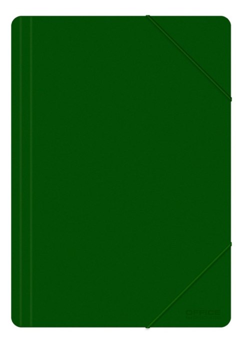 Teczka z gumką OFFICE PRODUCTS, A4, PP, 500mikr., 3-skrz., zielona Teczka z gumką OFFICE PRODUCTS, A4, PP, 500mikr., 3-skrz., zielona