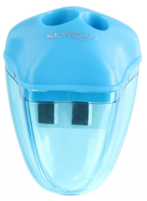 Temperówka KEYROAD Star, plastikowa, podwójna, z pojemnikiem, pakowane na displayu, mix kolorów Temperówka KEYROAD Star, plastikowa, podwójna, z pojemnikiem, pakowane na displayu, mix kolorów