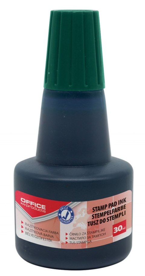 Tusz do pieczątek OFFFICE PRODUCTS, 30ml, zielony Tusz do pieczątek OFFFICE PRODUCTS, 30ml, zielony
