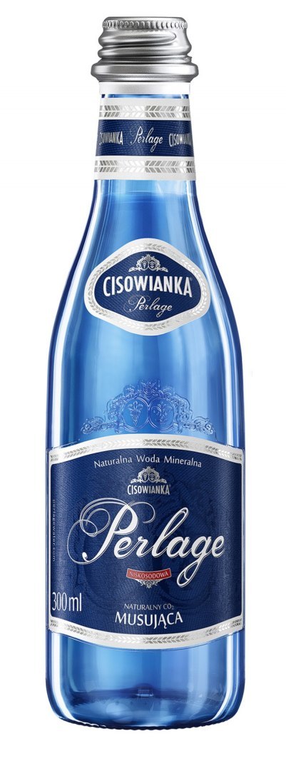 Woda CISOWIANKA Perlage, musująca, butelka szklana, 0,3l Woda CISOWIANKA Perlage, musująca, butelka szklana, 0,3l
