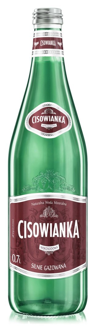 Woda CISOWIANKA, silnie gazowana, butelka szklana, 0,7l Woda CISOWIANKA, silnie gazowana, butelka szklana, 0,7l
