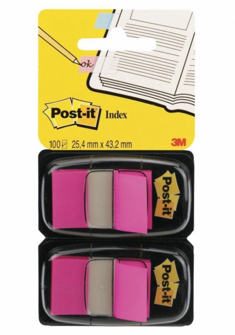 Zakładki indeksujące POST-IT® (680-BP2EU), PP, 25,4x43,2mm, 2x50 kart., jaskraworóżowe Zakładki indeksujące POST-IT® (680-BP2EU), PP, 25,4x43,2mm, 2x50 kart., jaskraworóżowe