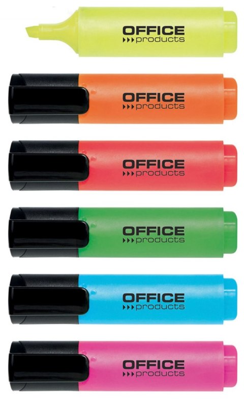 Zakreślacz fluorescencyjny OFFICE PRODUCTS, 2-5mm (linia), 6szt., mix kolorów Zakreślacz fluorescencyjny OFFICE PRODUCTS, 2-5mm (linia), 6szt., mix kolorów